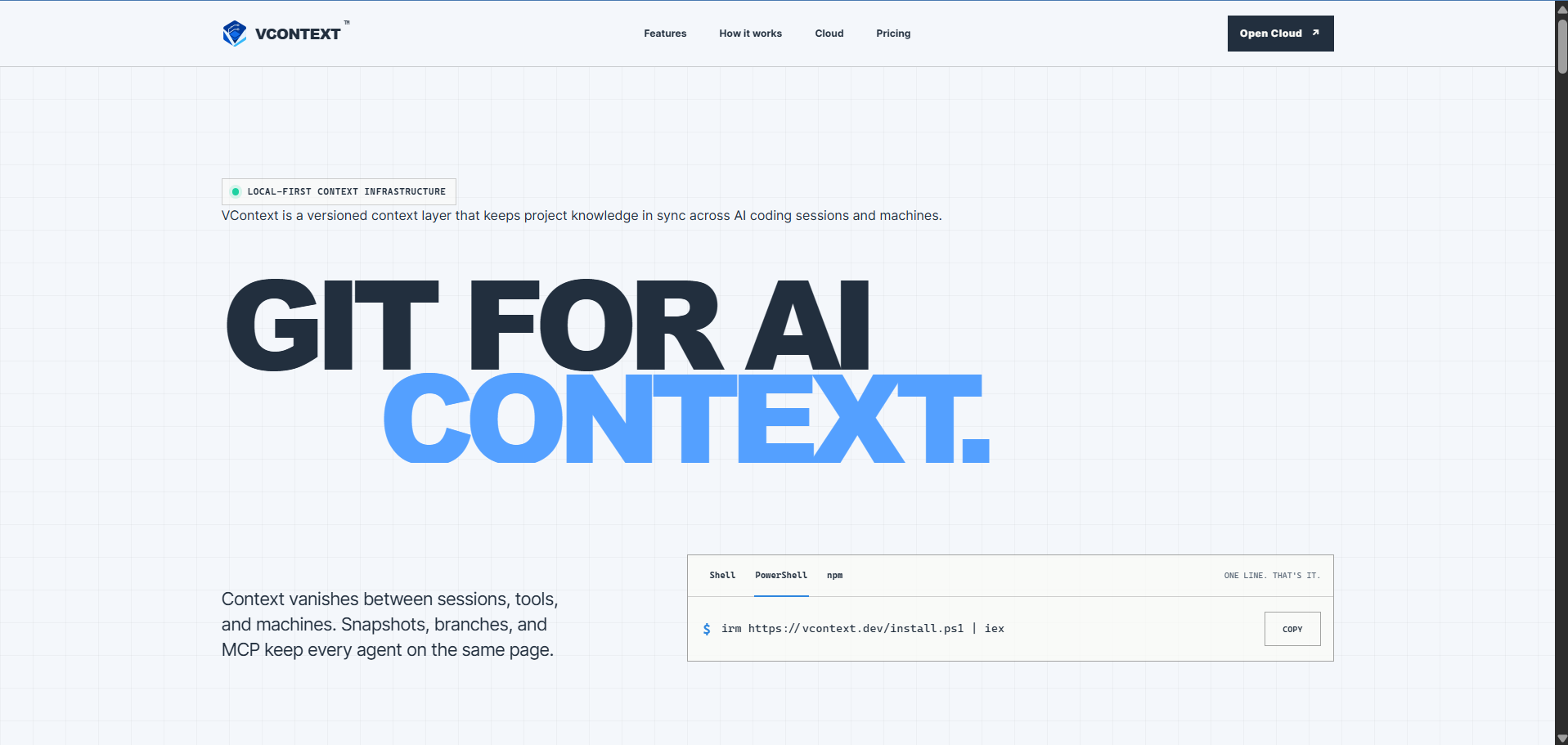 VContext banner